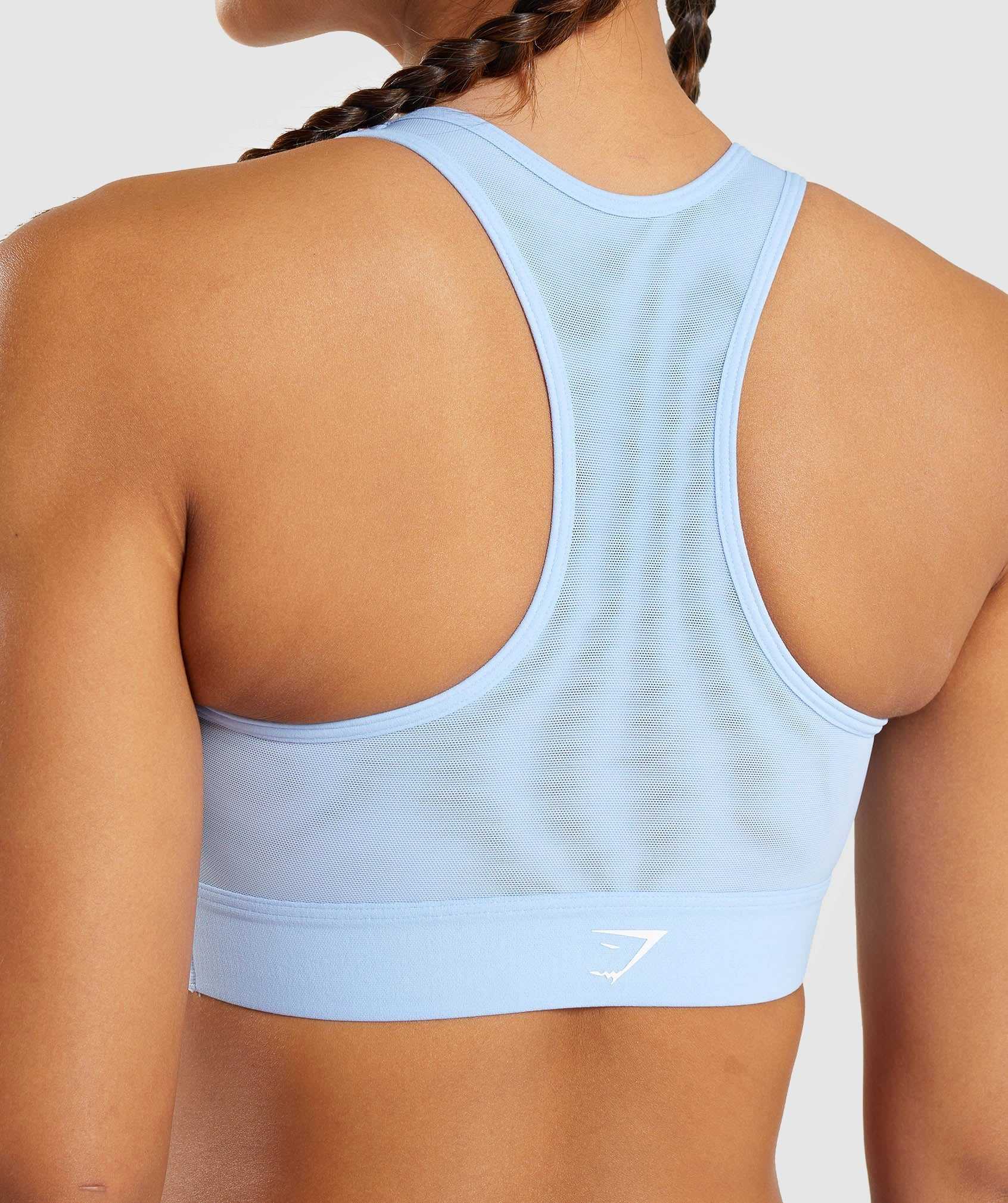 Staniki Sportowe Damskie Gymshark Lekkie High Support Niebieskie | DFRI02659