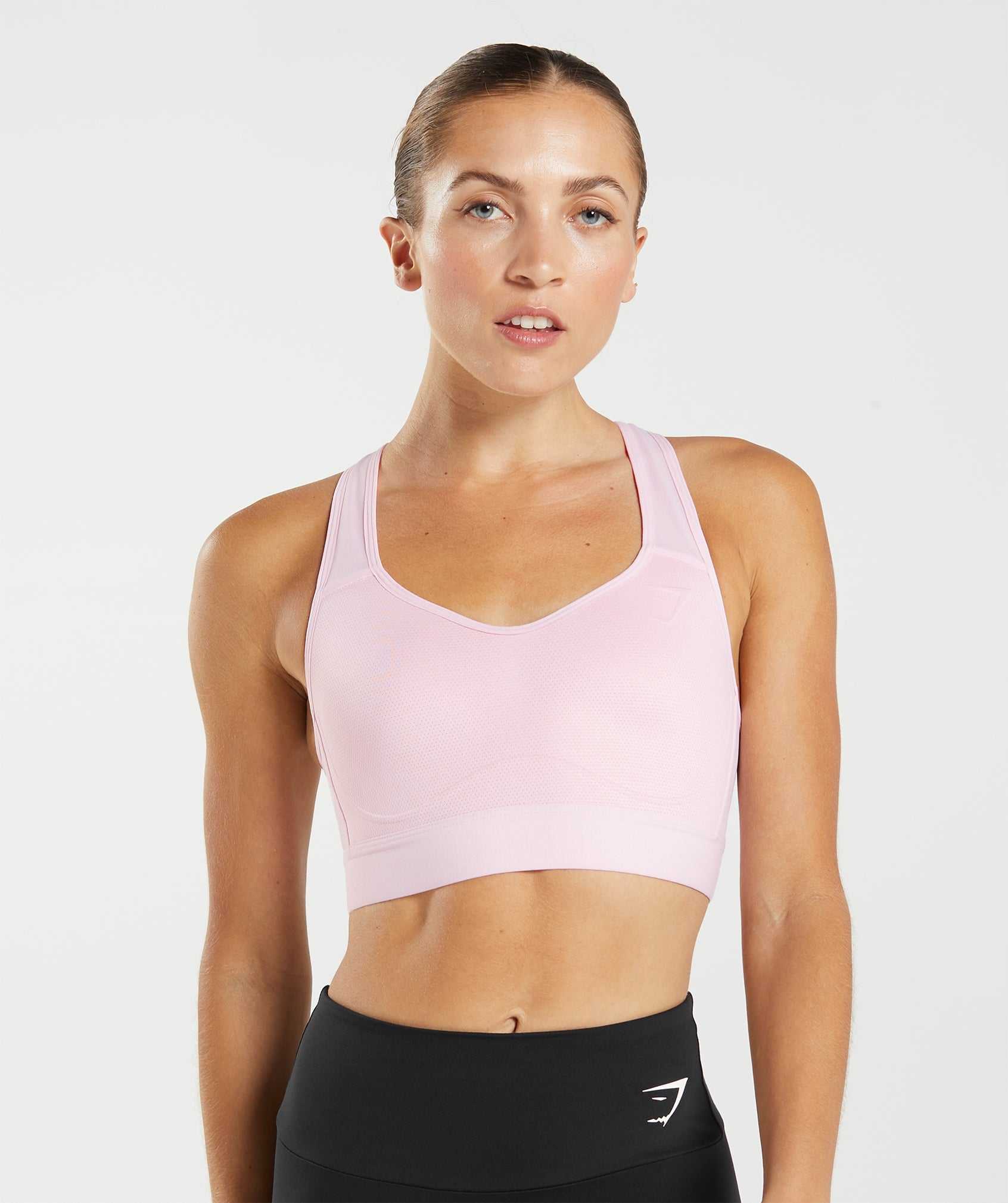 Staniki Sportowe Damskie Gymshark Lekkie High Support Różowe | UWTM35916