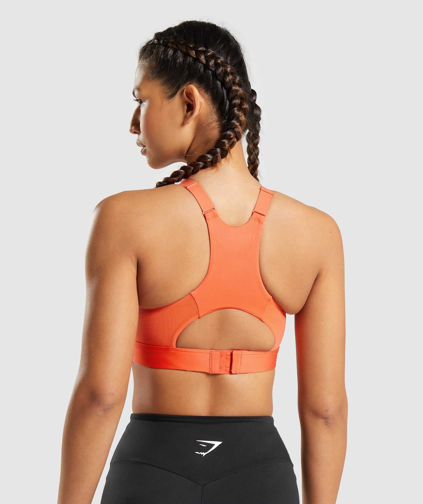 Staniki Sportowe Damskie Gymshark Mesh Neckline 2.0 Pomarańczowe | CORW51287