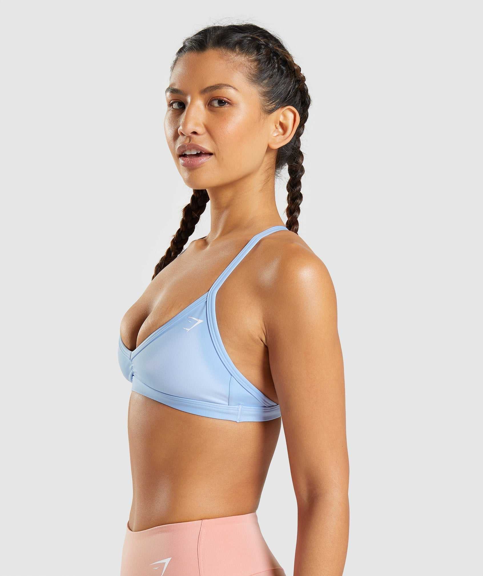 Staniki Sportowe Damskie Gymshark Minimal Niebieskie | QFEO49167