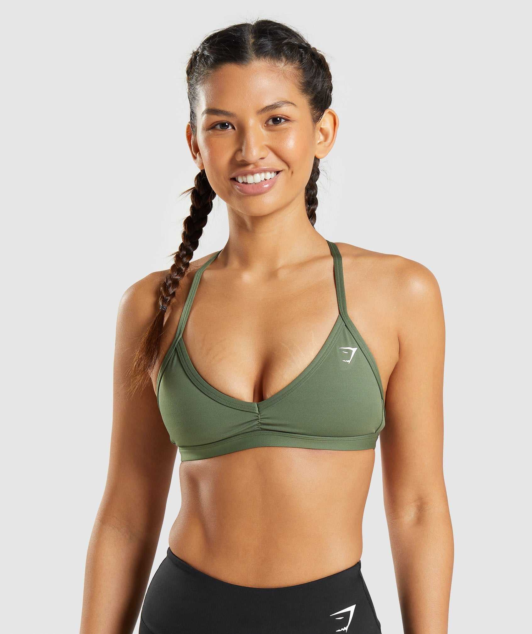 Staniki Sportowe Damskie Gymshark Minimal Oliwkowe | VENK21643