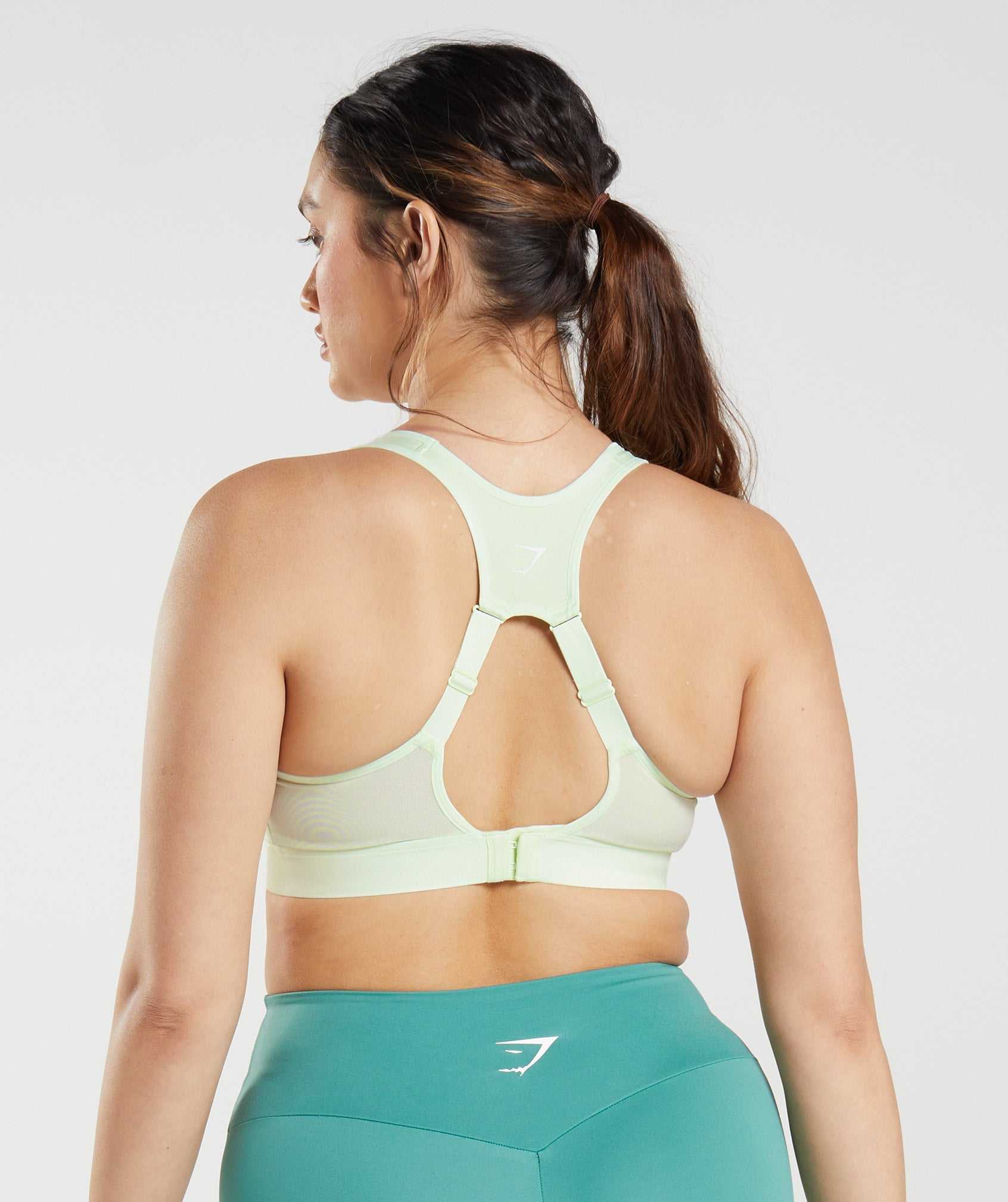 Staniki Sportowe Damskie Gymshark Open Back Zielone | BCYI26835