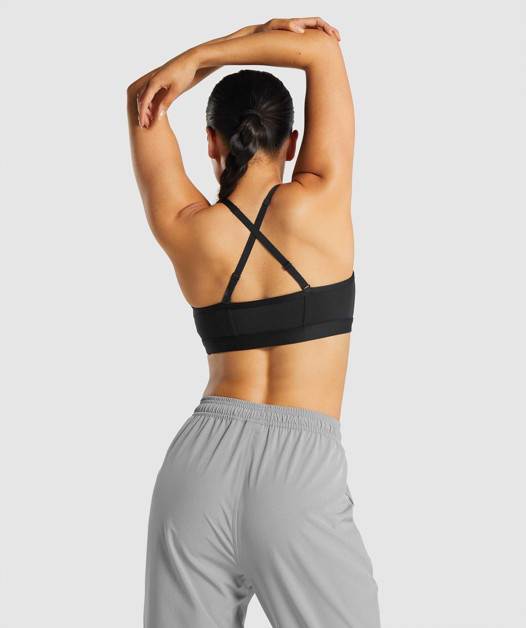 Staniki Sportowe Damskie Gymshark Ruched Czarne | KEZM01326