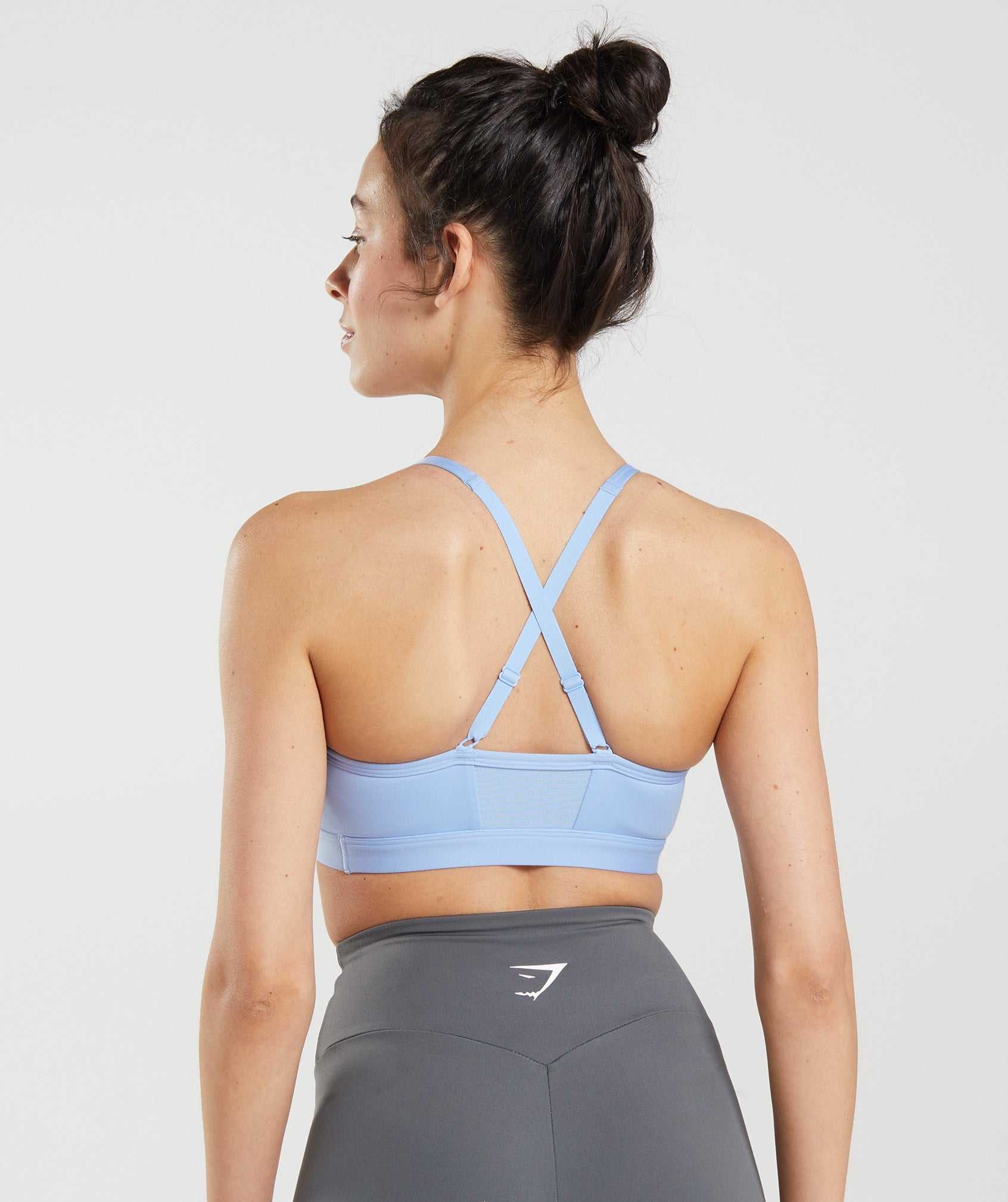 Staniki Sportowe Damskie Gymshark Ruched Niebieskie | XOKY46281