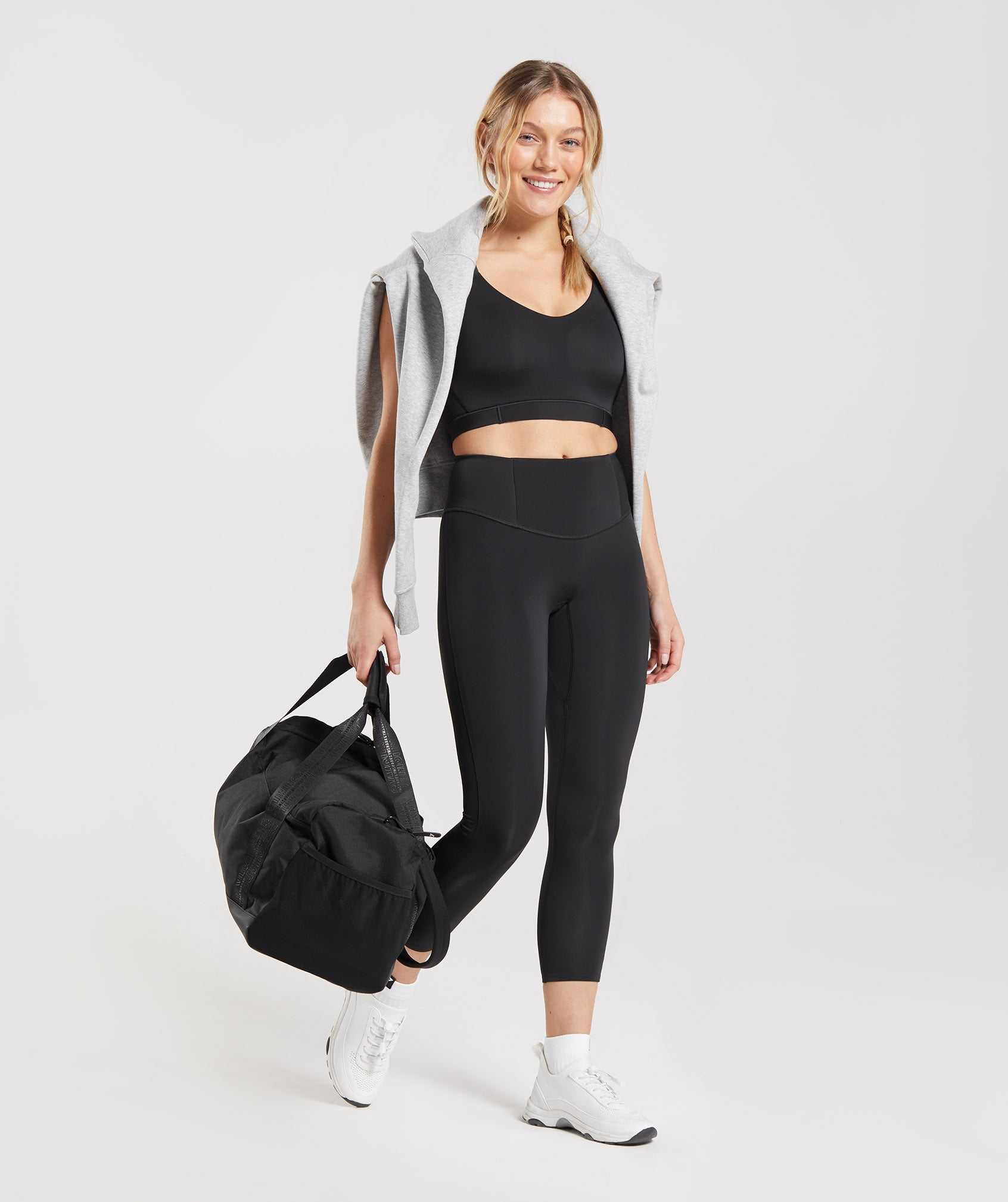 Staniki Sportowe Damskie Gymshark Studio Czarne | GDEM90231