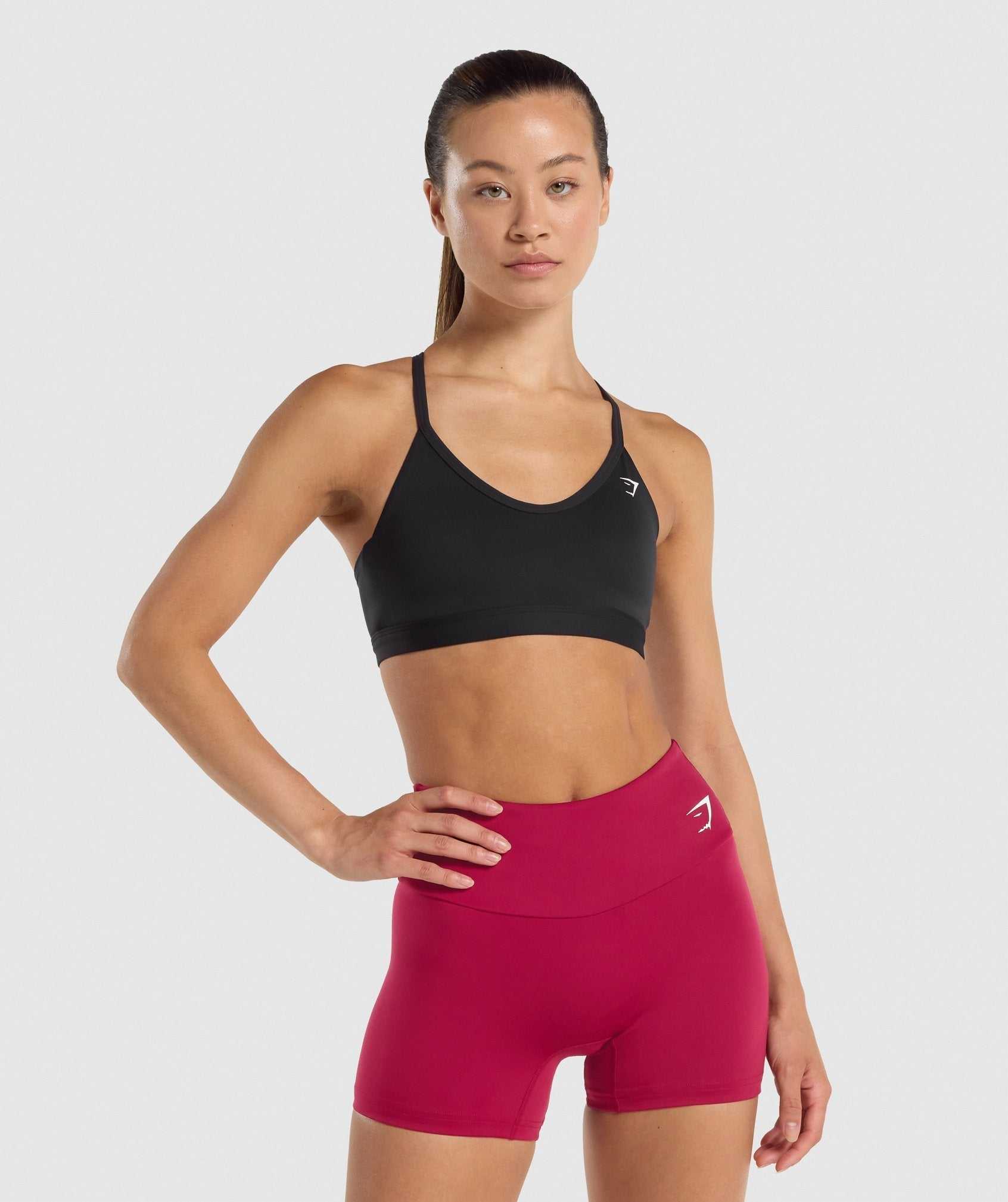 Staniki Sportowe Damskie Gymshark V Neck Czarne | UGOP79860