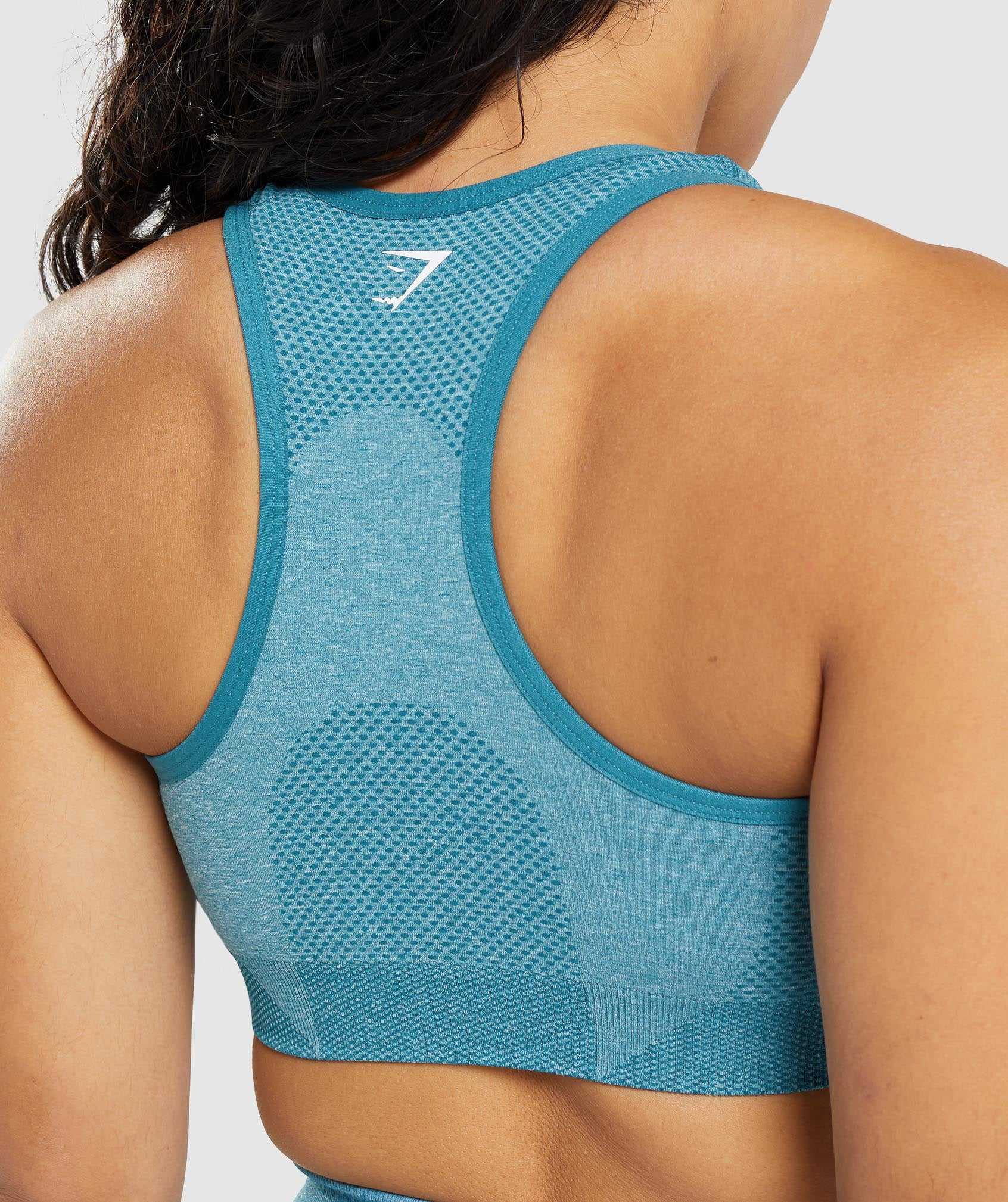 Staniki Sportowe Damskie Gymshark Vital Seamless 2.0 Turkusowe | GCKY48195