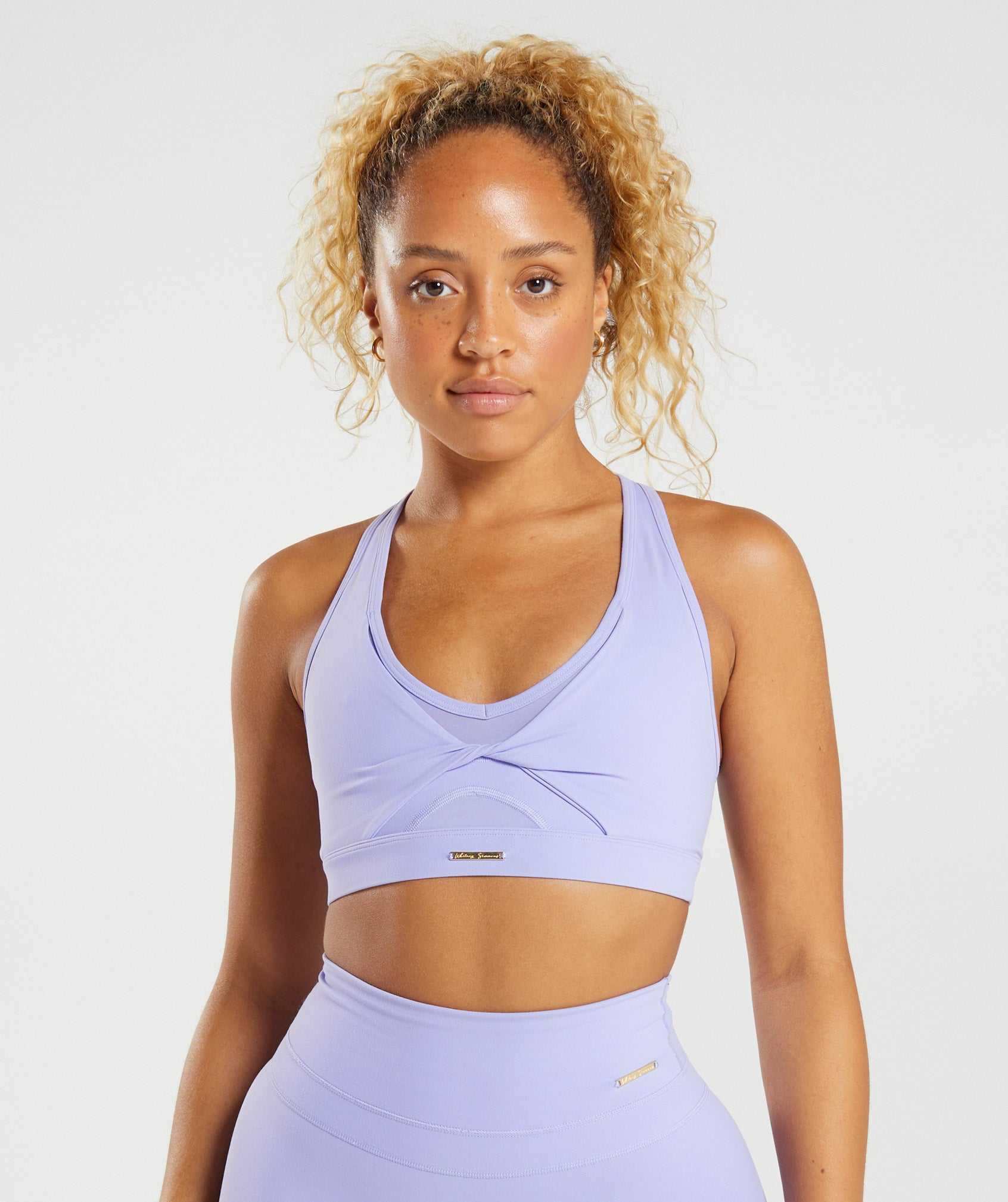 Staniki Sportowe Damskie Gymshark Whitney Mesh Fioletowe | YPMC59467