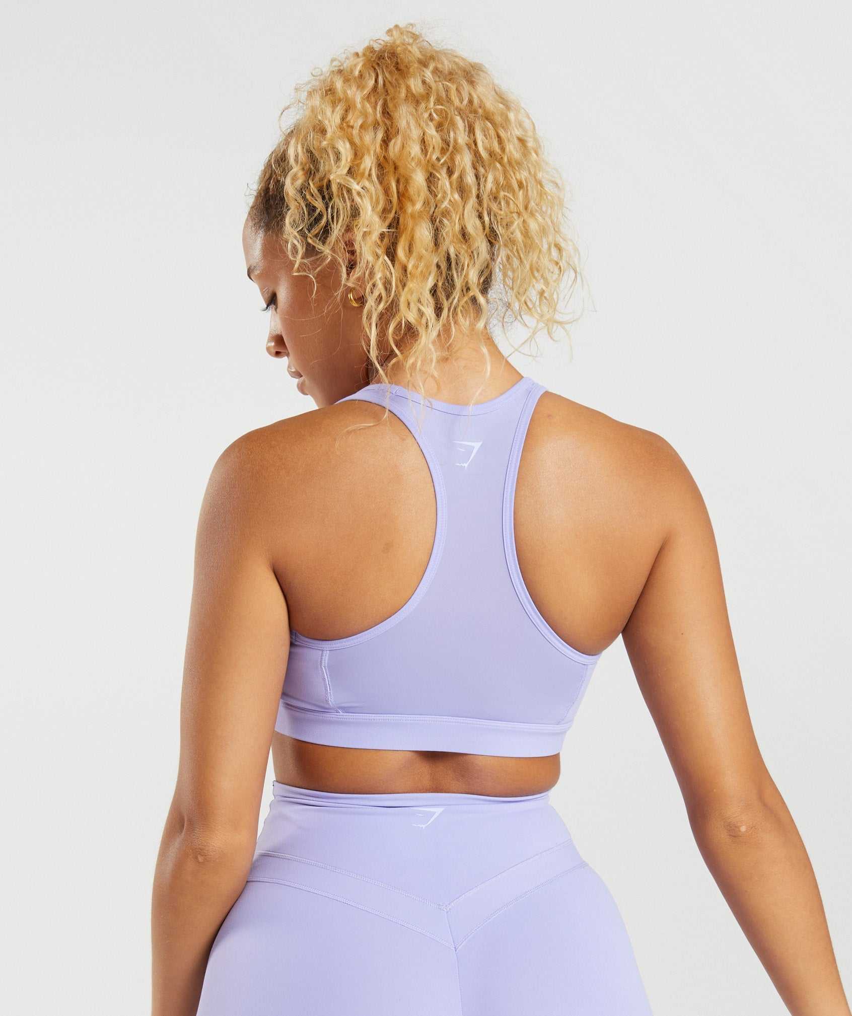 Staniki Sportowe Damskie Gymshark Whitney Mesh Fioletowe | YPMC59467