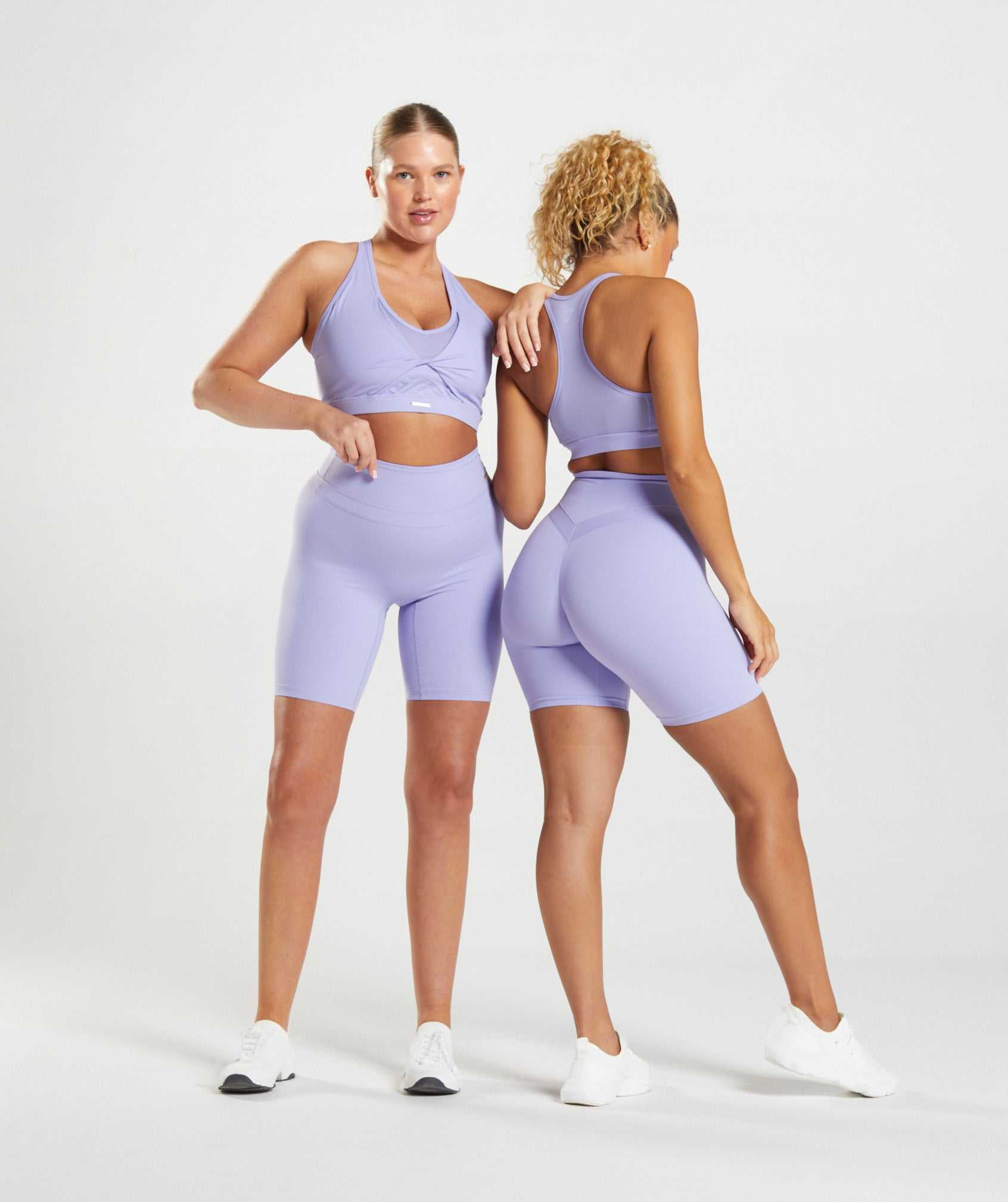 Staniki Sportowe Damskie Gymshark Whitney Mesh Fioletowe | YPMC59467