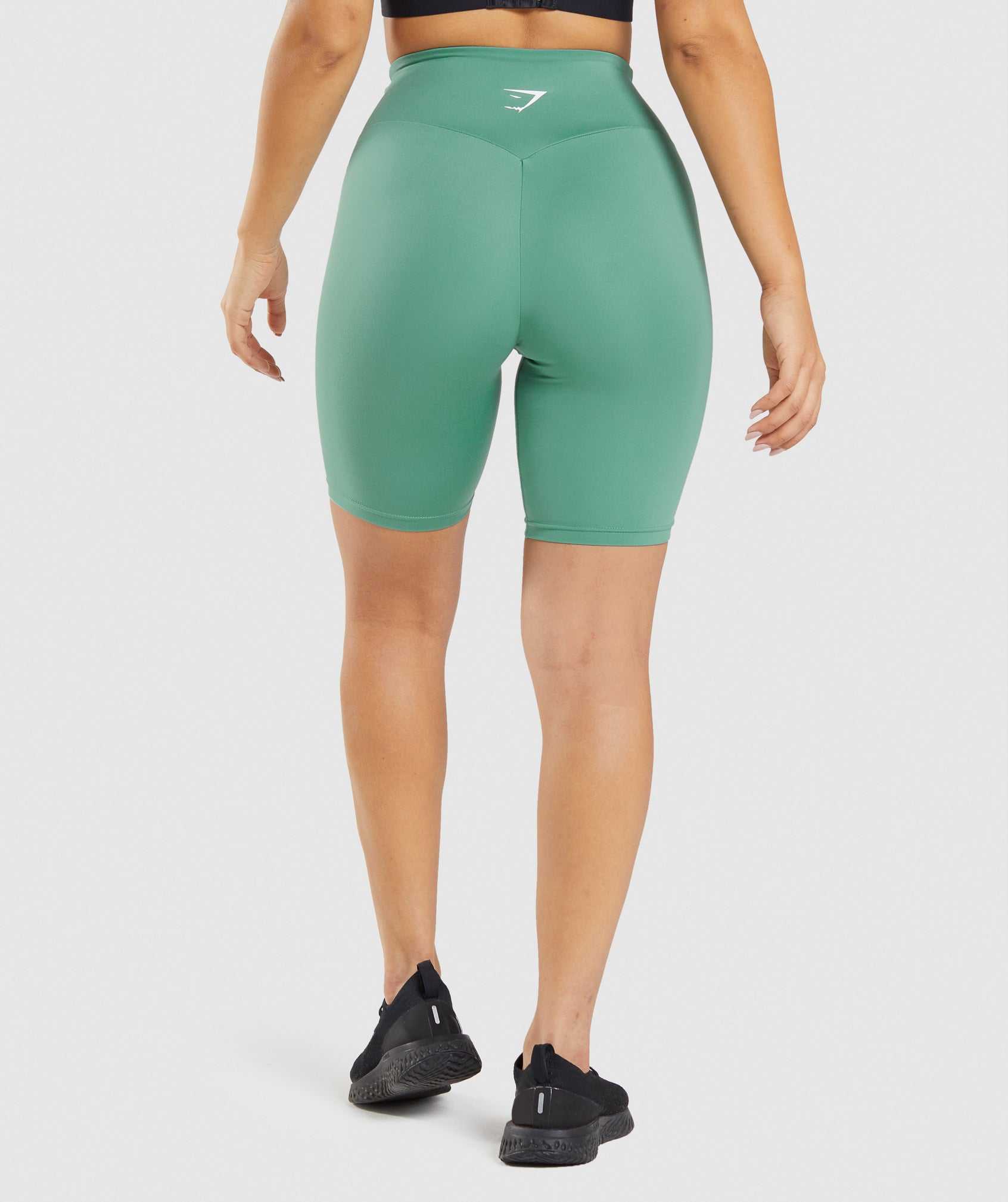 Szorty Damskie Gymshark Treningowe Cycling Zielone | CPIA64971