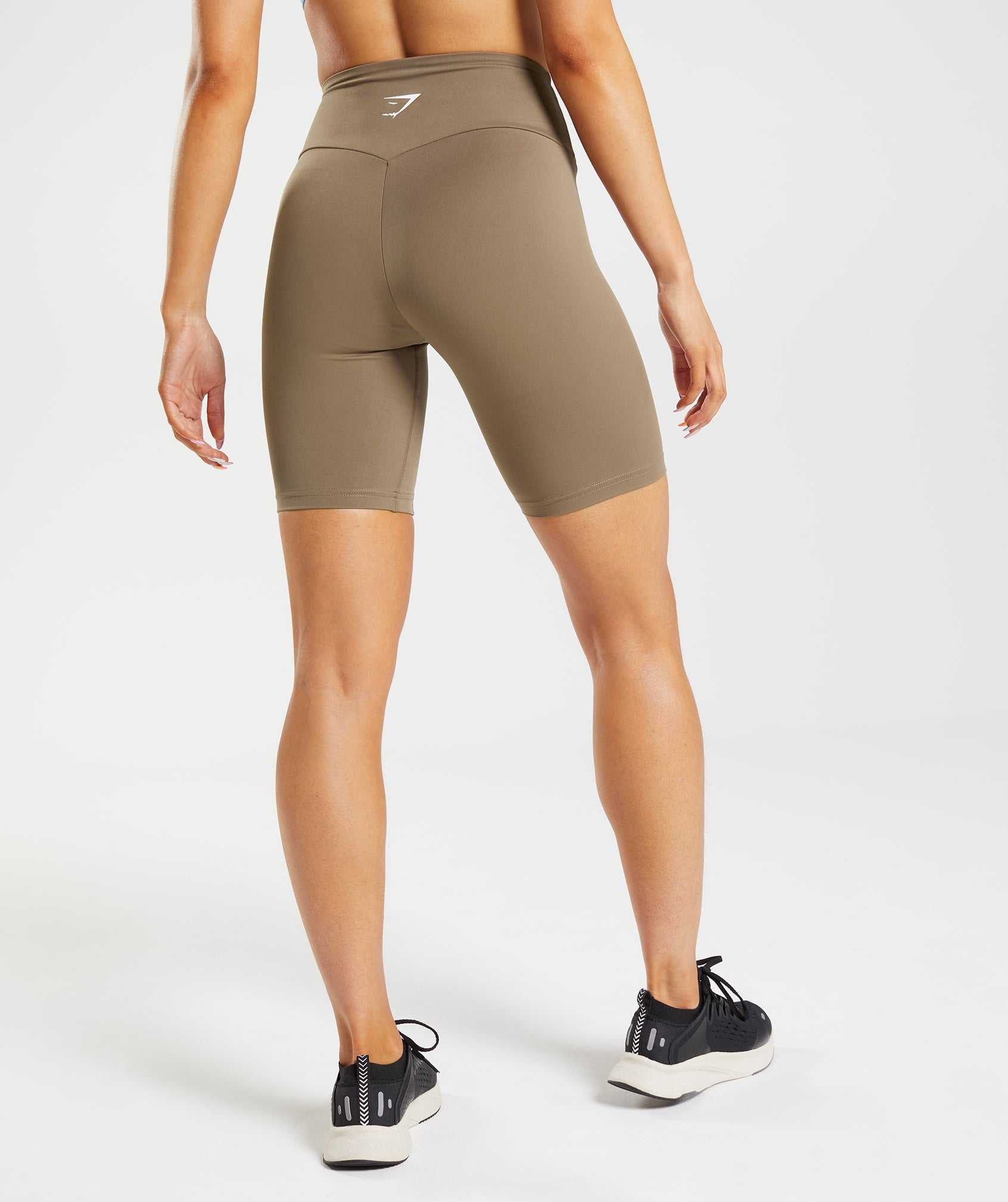 Szorty Damskie Gymshark Treningowe Cycling Brązowe | NSBC65978