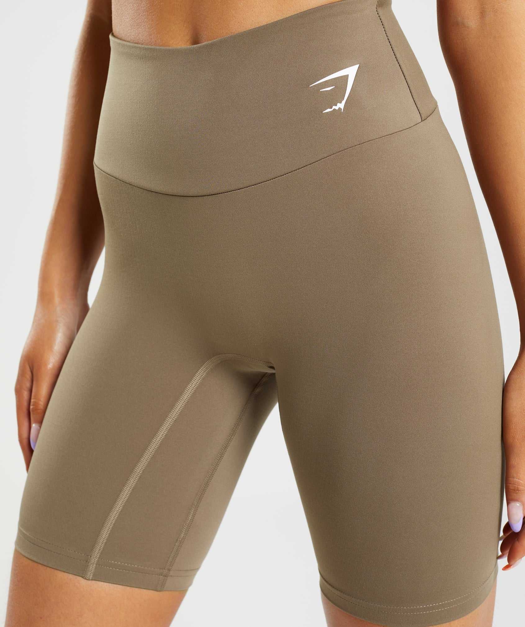 Szorty Damskie Gymshark Treningowe Cycling Brązowe | NSBC65978