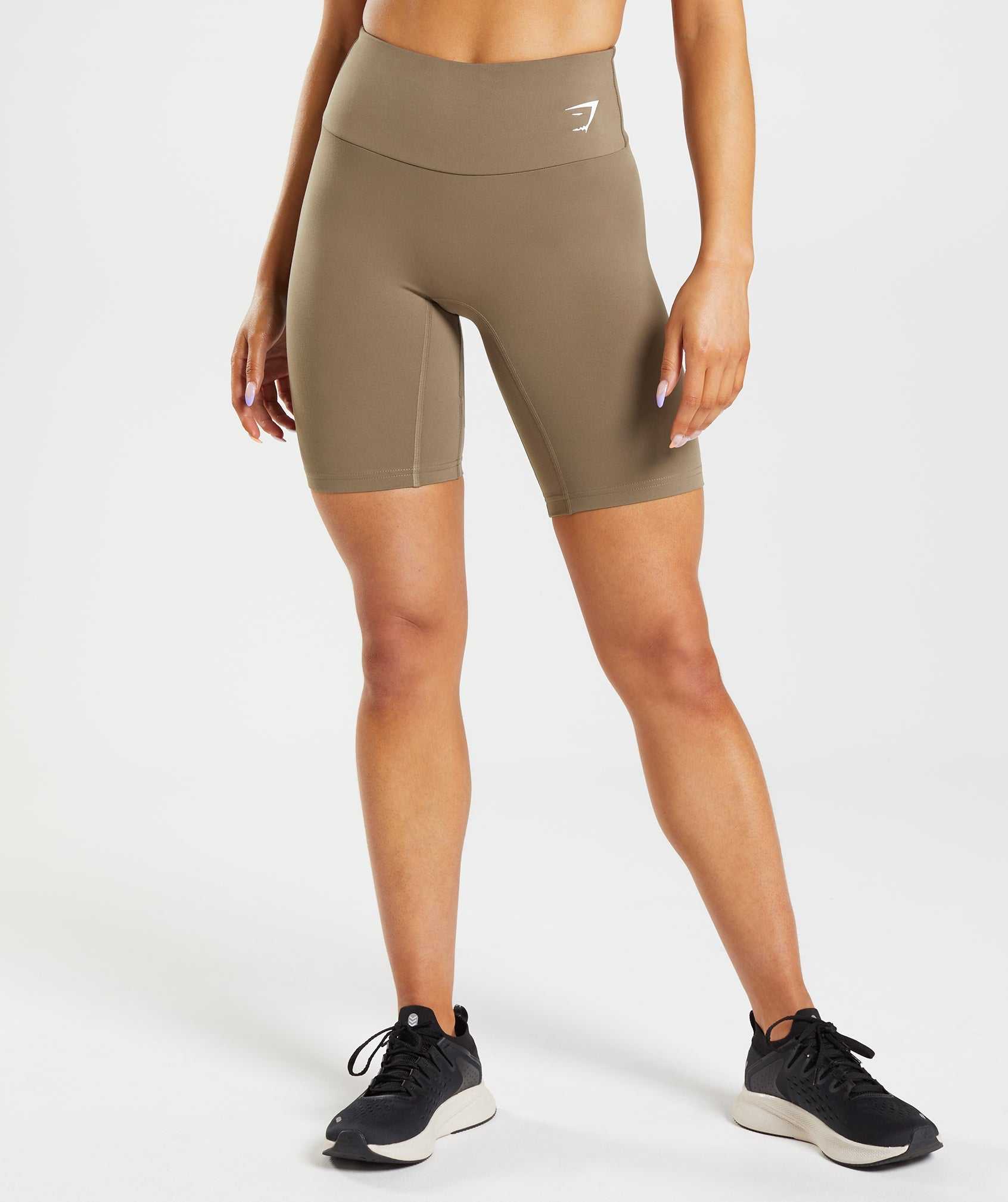 Szorty Damskie Gymshark Treningowe Cycling Brązowe | NSBC65978