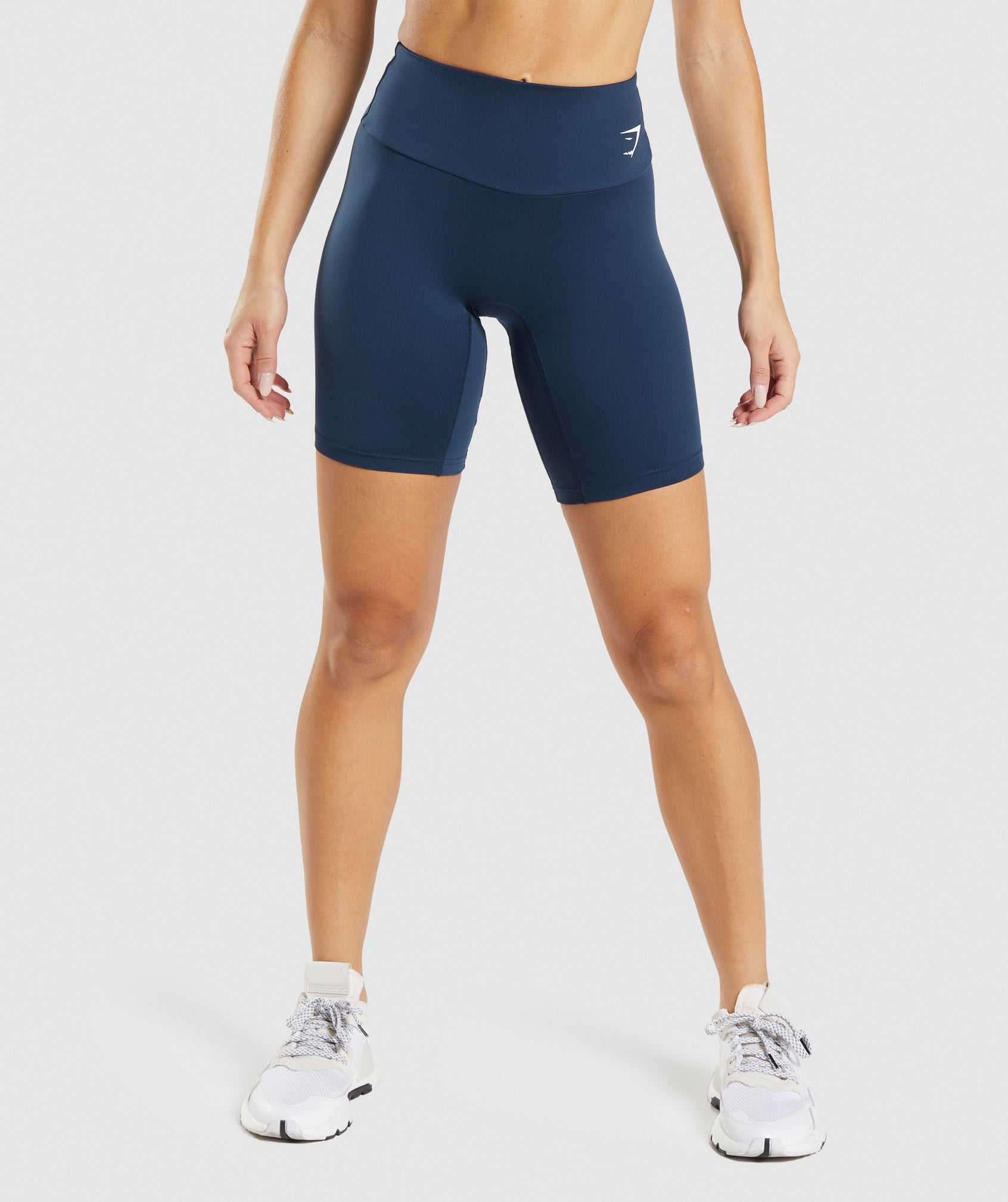 Szorty Damskie Gymshark Treningowe Cycling Granatowe | SURB62937