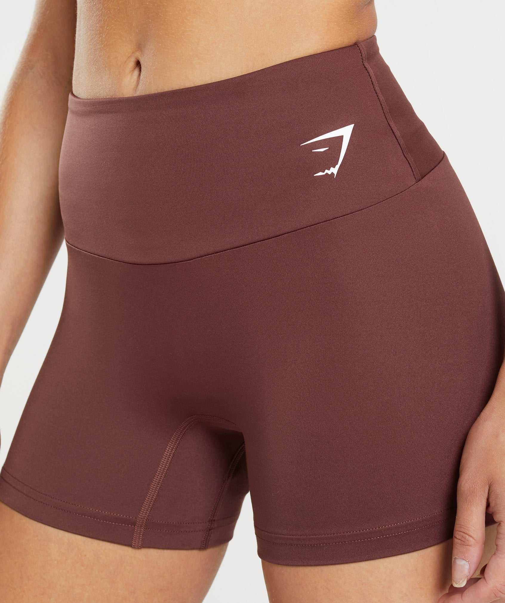 Szorty Damskie Gymshark Treningowe Tight Różowe Brązowe | KIOC91350