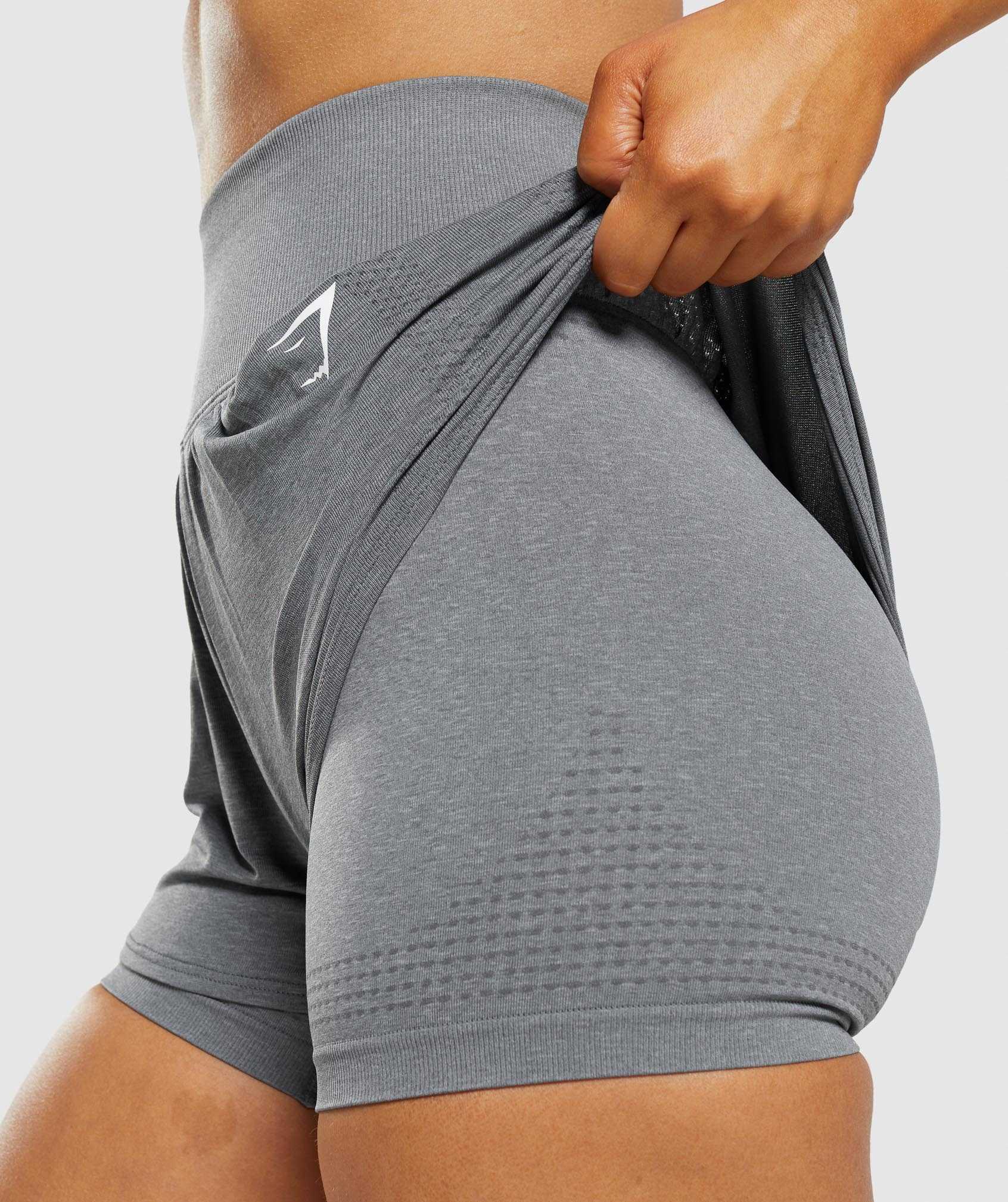 Szorty Damskie Gymshark Vital Seamless 2.0 2-in-1 Szare | FCIM43987