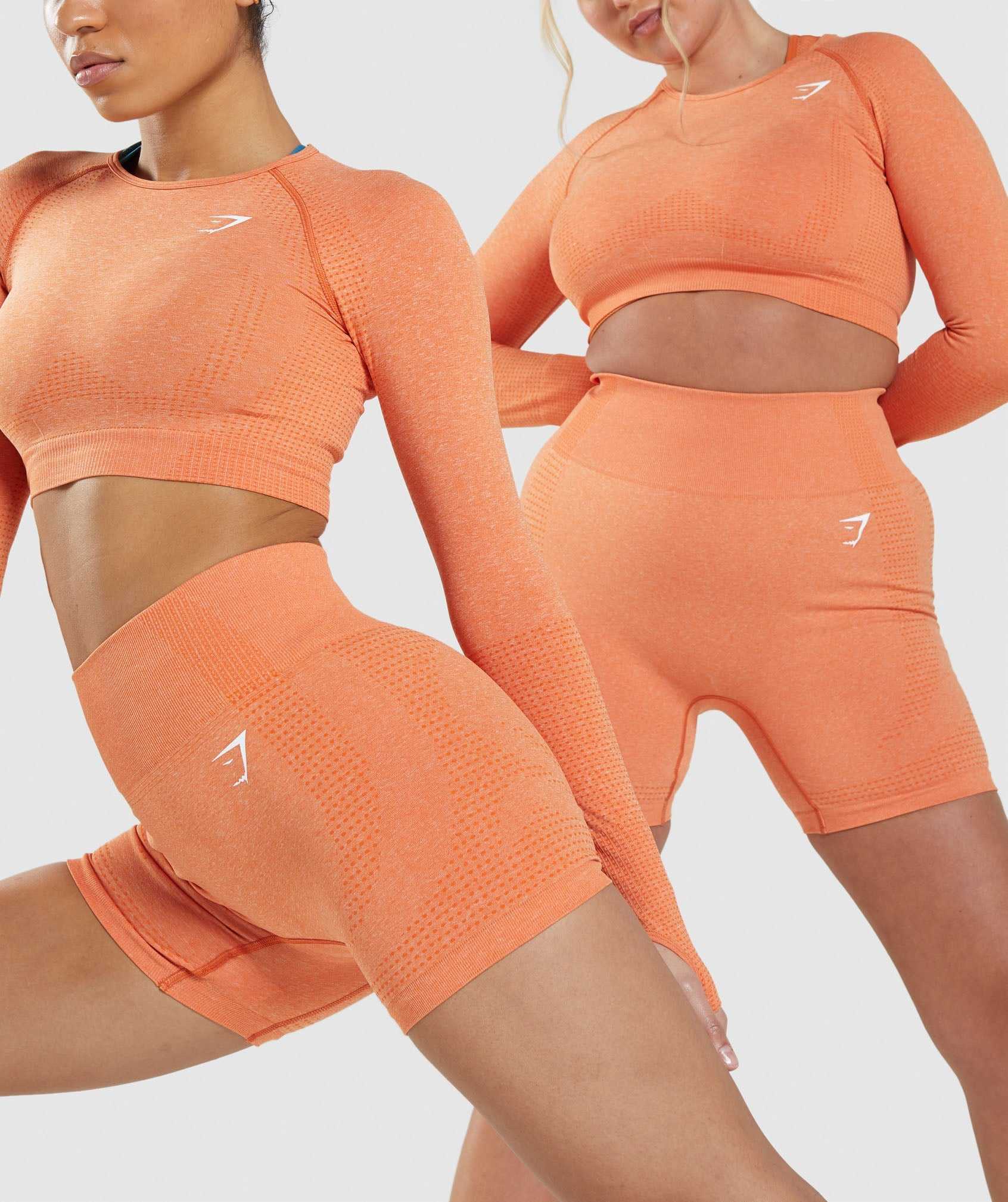 Szorty Damskie Gymshark Vital Seamless 2.0 Morelowe Pomarańczowe | IJVC18407