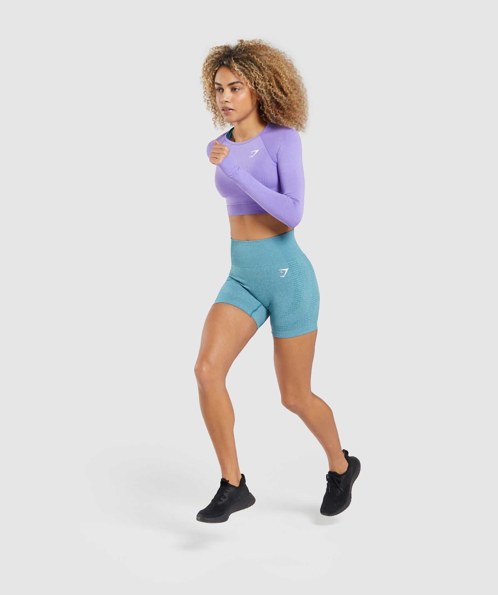 Szorty Damskie Gymshark Vital Seamless 2.0 Turkusowe | RAIU06321