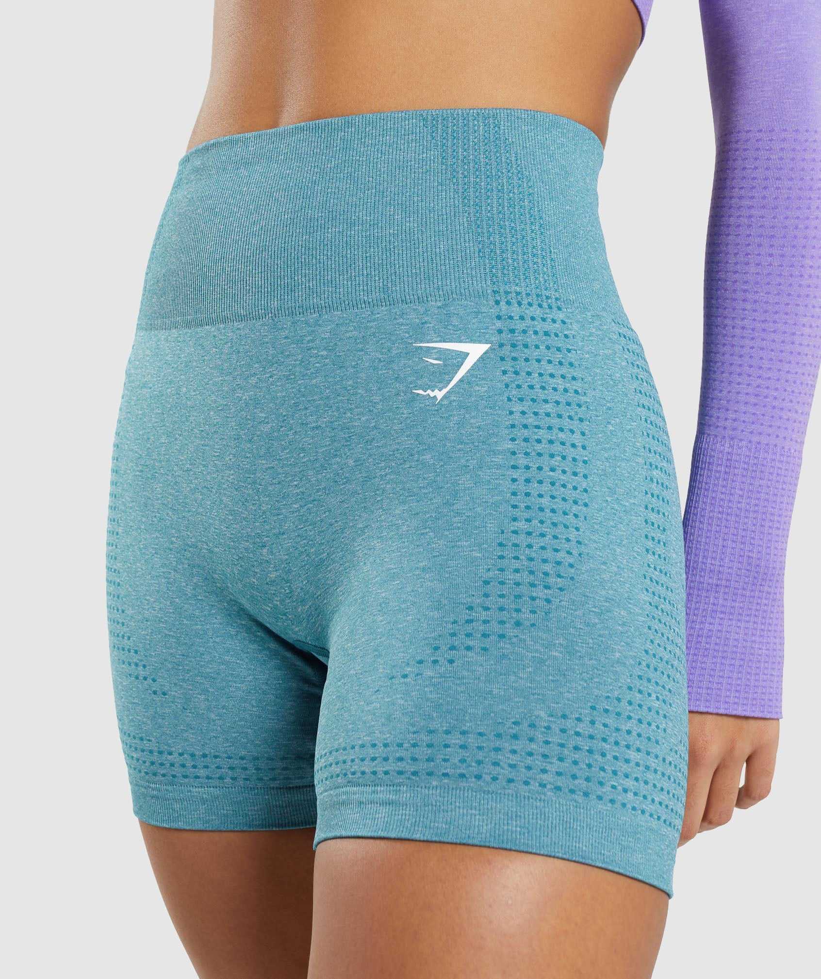 Szorty Damskie Gymshark Vital Seamless 2.0 Turkusowe | RAIU06321