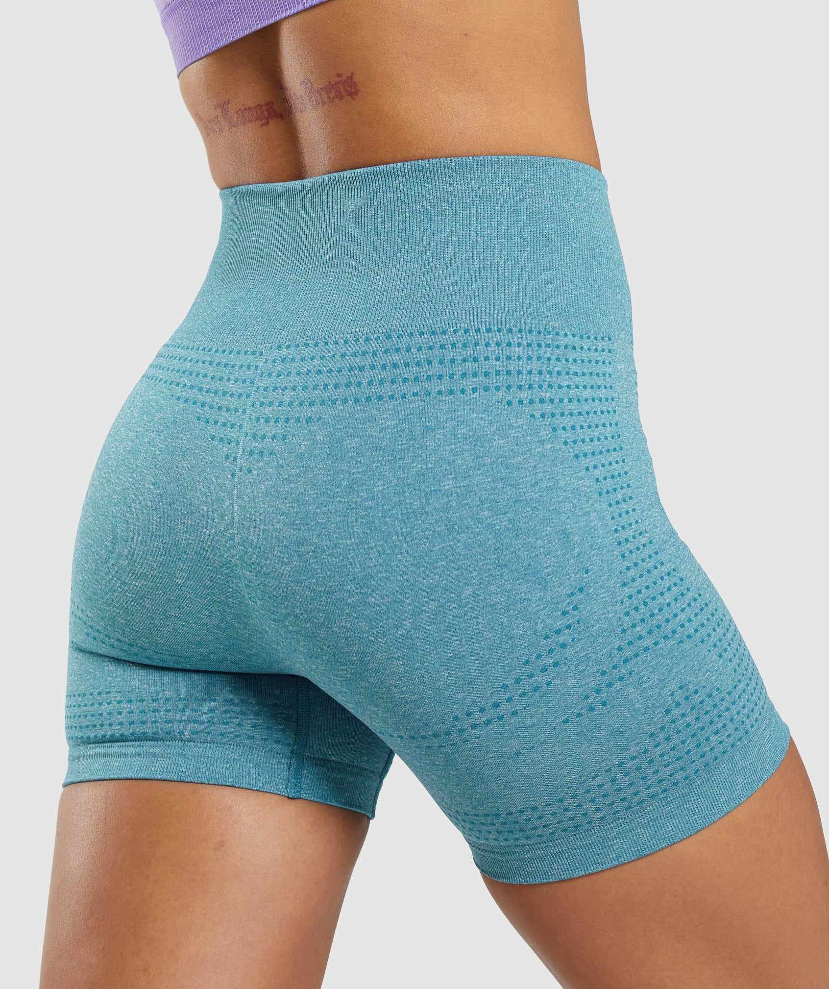 Szorty Damskie Gymshark Vital Seamless 2.0 Turkusowe | RAIU06321