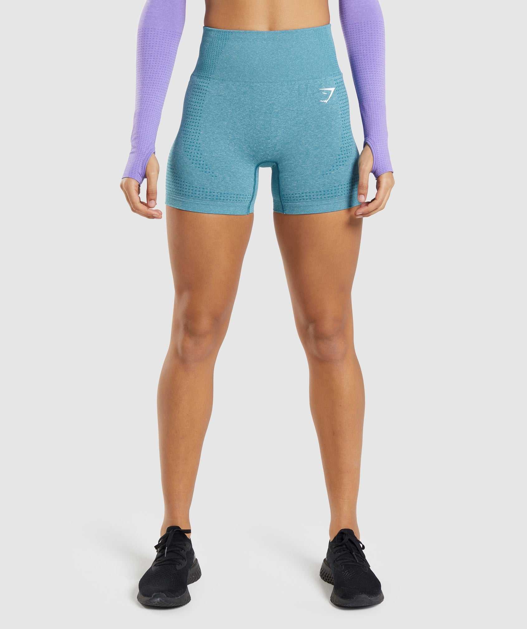 Szorty Damskie Gymshark Vital Seamless 2.0 Turkusowe | RAIU06321