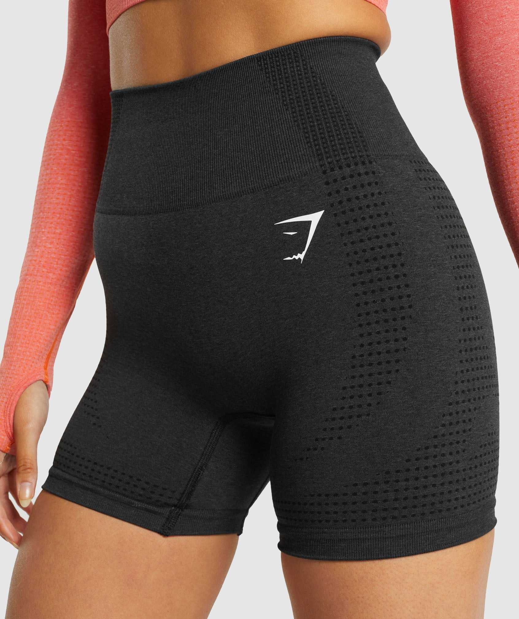 Szorty Damskie Gymshark Vital Seamless 2.0 Czarne | SFIC97104